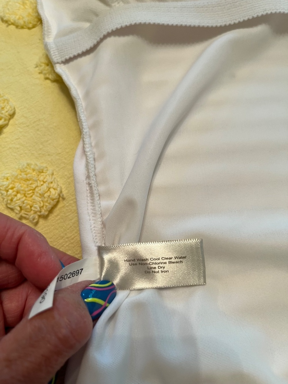 Boston Proper beautiful white one piece swimsuit - Picture 7 of 7